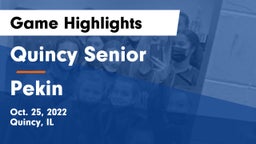 Quincy Senior  vs Pekin  Game Highlights - Oct. 25, 2022