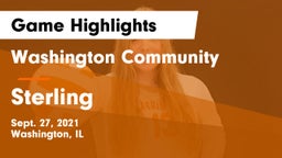 Washington Community  vs Sterling  Game Highlights - Sept. 27, 2021