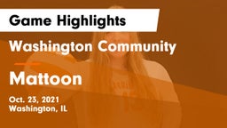 Washington Community  vs Mattoon Game Highlights - Oct. 23, 2021