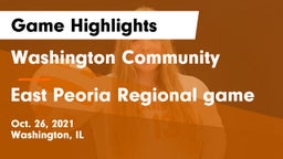Washington Community  vs East Peoria Regional game Game Highlights - Oct. 26, 2021