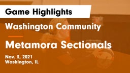 Washington Community  vs Metamora Sectionals Game Highlights - Nov. 3, 2021