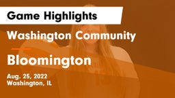 Washington Community  vs Bloomington Game Highlights - Aug. 25, 2022