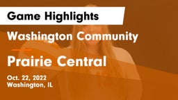 Washington Community  vs Prairie Central Game Highlights - Oct. 22, 2022