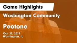 Washington Community  vs Peotone Game Highlights - Oct. 22, 2022