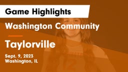 Washington Community  vs Taylorville Game Highlights - Sept. 9, 2023