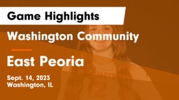 Washington Community  vs East Peoria Game Highlights - Sept. 14, 2023