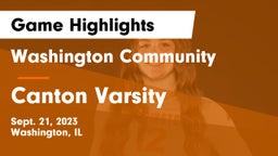 Washington Community  vs Canton Varsity Game Highlights - Sept. 21, 2023