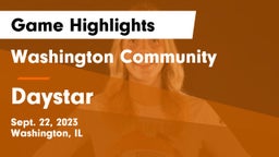 Washington Community  vs Daystar Game Highlights - Sept. 22, 2023
