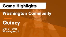 Washington Community  vs Quincy Game Highlights - Oct. 21, 2023