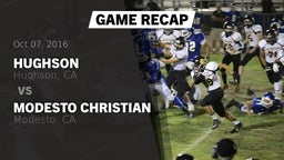 Recap: Hughson  vs. Modesto Christian  2016