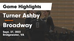 Turner Ashby  vs Broadway  Game Highlights - Sept. 27, 2022