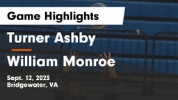 Turner Ashby  vs William Monroe  Game Highlights - Sept. 12, 2023