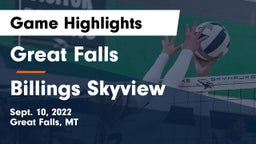 Great Falls  vs Billings Skyview  Game Highlights - Sept. 10, 2022