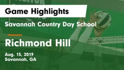 Savannah Country Day School vs Richmond Hill Game Highlights - Aug. 15, 2019