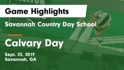Savannah Country Day School vs Calvary Day  Game Highlights - Sept. 23, 2019
