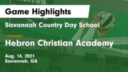 Savannah Country Day School vs Hebron Christian Academy  Game Highlights - Aug. 14, 2021
