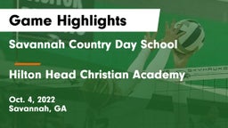 Savannah Country Day School vs Hilton Head Christian Academy Game Highlights - Oct. 4, 2022