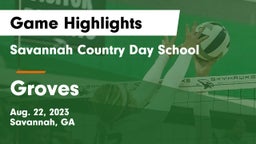 Savannah Country Day School vs Groves  Game Highlights - Aug. 22, 2023