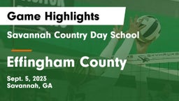 Savannah Country Day School vs Effingham County  Game Highlights - Sept. 5, 2023