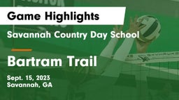 Savannah Country Day School vs Bartram Trail Game Highlights - Sept. 15, 2023