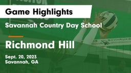 Savannah Country Day School vs Richmond Hill  Game Highlights - Sept. 20, 2023