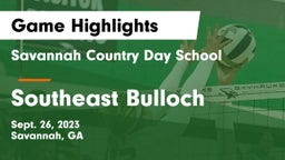 Savannah Country Day School vs Southeast Bulloch  Game Highlights - Sept. 26, 2023