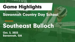 Savannah Country Day School vs Southeast Bulloch  Game Highlights - Oct. 3, 2023