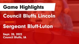 Council Bluffs Lincoln  vs Sergeant Bluff-Luton  Game Highlights - Sept. 20, 2022