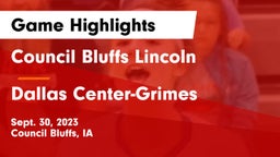 Council Bluffs Lincoln  vs Dallas Center-Grimes  Game Highlights - Sept. 30, 2023