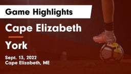 Cape Elizabeth  vs York  Game Highlights - Sept. 13, 2022