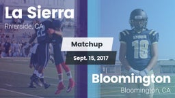 Matchup: La Sierra High vs. Bloomington  2017
