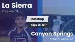 Matchup: La Sierra High vs. Canyon Springs  2017