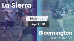 Matchup: La Sierra High vs. Bloomington  2018