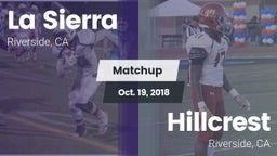 Matchup: La Sierra High vs. Hillcrest  2018
