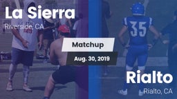 Matchup: La Sierra High vs. Rialto  2019