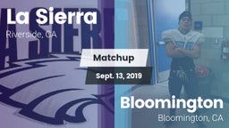 Matchup: La Sierra High vs. Bloomington  2019