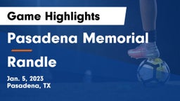 Pasadena Memorial  vs Randle  Game Highlights - Jan. 5, 2023