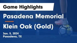 Pasadena Memorial  vs Klein Oak (Gold) Game Highlights - Jan. 5, 2024