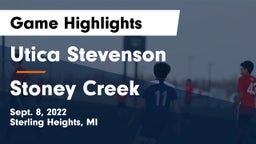 Utica Stevenson  vs Stoney Creek  Game Highlights - Sept. 8, 2022