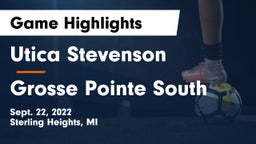 Utica Stevenson  vs Grosse Pointe South  Game Highlights - Sept. 22, 2022