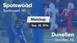 Matchup: Spotswood High Schoo vs. Dunellen  2016