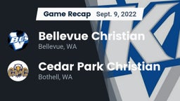 Recap: Bellevue Christian  vs. Cedar Park Christian  2022