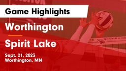 Worthington  vs Spirit Lake  Game Highlights - Sept. 21, 2023