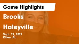 Brooks  vs Haleyville  Game Highlights - Sept. 22, 2022