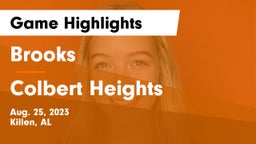 Brooks  vs Colbert Heights Game Highlights - Aug. 25, 2023