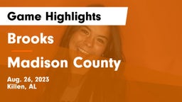 Brooks  vs Madison County  Game Highlights - Aug. 26, 2023