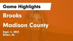 Brooks  vs Madison County  Game Highlights - Sept. 2, 2023