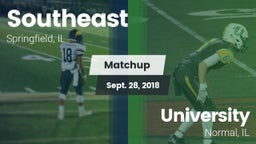 Matchup: Southeast High Schoo vs. University  2018