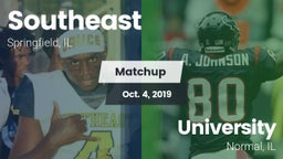 Matchup: Southeast High Schoo vs. University  2019