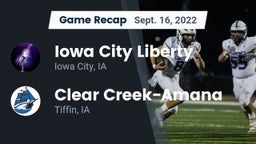 Recap: Iowa City Liberty  vs. Clear Creek-Amana 2022